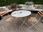 Franse brocante bistro set metaal, Ophalen of Verzenden