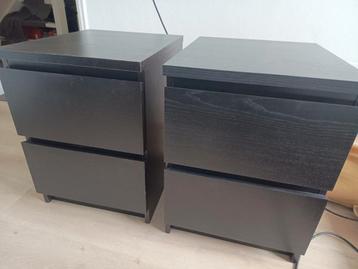 2 Ikea Malm nachtkasten  beschikbaar voor biedingen
