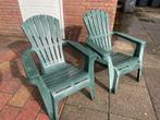 Twee plus drie tuinstoelen, Ophalen, Gebruikt, Kunststof