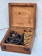 oud instrument in houten kistje , compleet, Ophalen of Verzenden