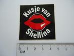 sticker oud SHELL Shellina oil love lips retro auto motor, Verzamelen, Verzenden, Zo goed als nieuw, Bedrijf of Vereniging