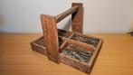 Vintage Houten Gereedschapskist / Draagmand met Spijkers, Ophalen of Verzenden