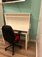 Wit Bureau met Opbergruimte, Huis en Inrichting, Bureaus, Ophalen, Gebruikt, Bureau