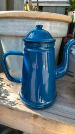 Emaille blauwe koffiekan, Antiek en Kunst, Ophalen