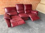 Leder 3 zit salon / sofa met 2 elec relaxen, Ophalen, Gebruikt, Leer
