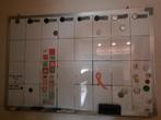 Whiteboard / Magneetbord 90 x 60 cm., Huis en Inrichting, Woonaccessoires | Memoborden, Ophalen, Gebruikt, Magneetbord