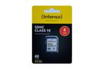 Intenso 4GB SDHC geheugenkaart, Audio, Tv en Foto, Fotografie | Geheugenkaarten, Intenso, Nieuw, Ophalen of Verzenden, Fotocamera