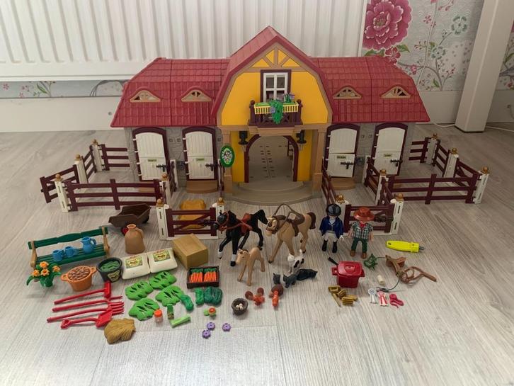Playmobil Paarden manage 5221 + extra delen, Kinderen en Baby's, Speelgoed | Playmobil, Gebruikt, Ophalen of Verzenden
