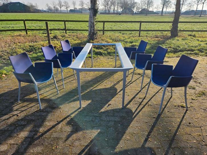 Italiaans design eetkamerset Cassina, Huis en Inrichting, Complete eetkamers, Gebruikt, 4 tot 6 stoelen, Ophalen of Verzenden