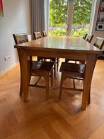Teakhouten Eettafel met Stoelen - Antiek, Antiek en Kunst, Antiek | Meubels | Tafels, Ophalen