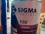 Sigma S2U Satin plus Sigma Schakelverf, Doe-het-zelf en Verbouw, Verf, Beits en Lak, Wit, Ophalen of Verzenden, Minder dan 5 liter
