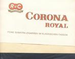 K 14 Kistetiketten RUC CORONA ROYAL, Sigarenbandjes, Zo goed als nieuw, Verzenden