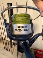 Meerval hengels (4) inclusief molen en Dyneema, Watersport en Boten, Ophalen, Zo goed als nieuw, Complete set