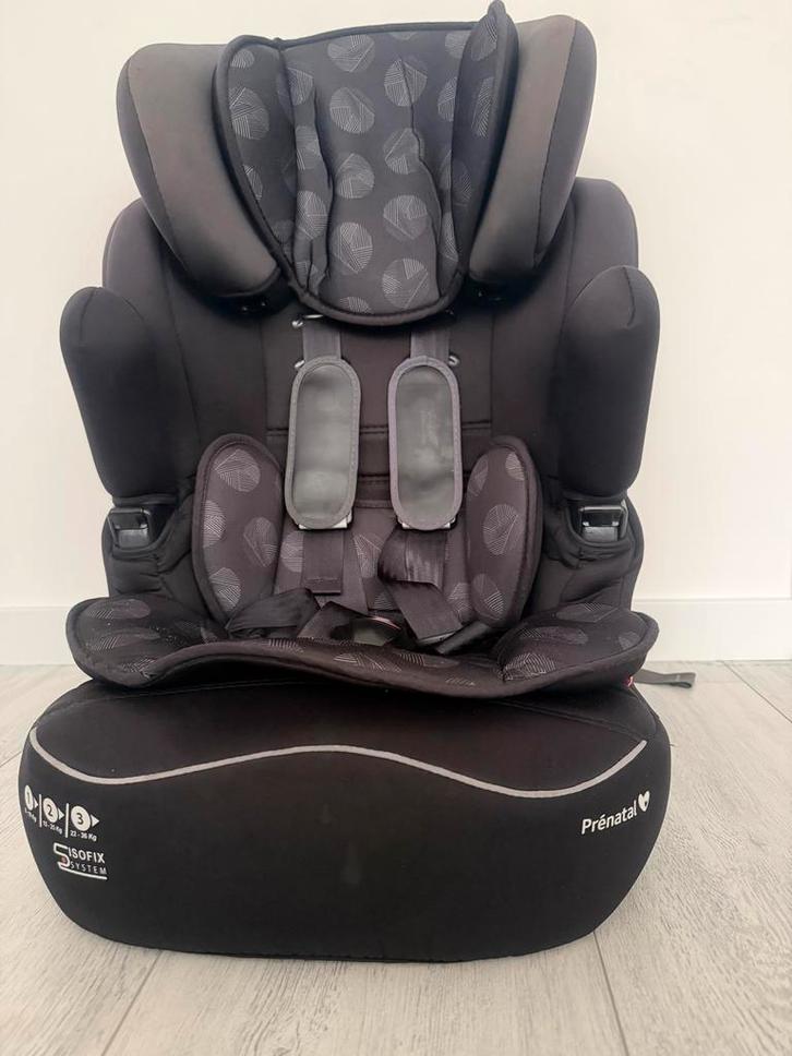 Prénatal Autostoel Isofix Groep 1/2/3 Zwart, Kinderen en Baby's, Autostoeltjes, Zo goed als nieuw, Overige merken, 9 t/m 36 kg