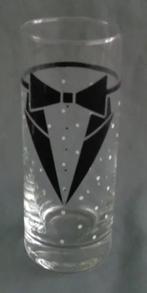 vintage retro SUIT & TIE 7x glas H15xO6cm 25cl set, Huis en Inrichting, Keuken | Servies, Verzenden, Kenduseditemsinfo@gmail.com