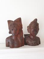 2 Indonesische houtsnijwerk beelden, Antiek en Kunst, Ophalen of Verzenden
