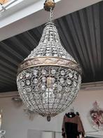 Antieke kristallen zak kroon luchter ca 60 cm, Huis en Inrichting, Lampen | Kroonluchters, Ophalen of Verzenden, Zo goed als nieuw