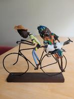 Grappige fietser met vrouw en geit, Ophalen of Verzenden