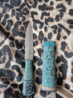 Blauw Zakmes met Schede, Verzenden, Zo goed als nieuw