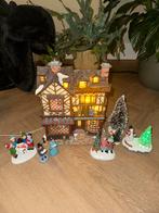 Intratuin kerstdorp huisje met accessoires, Ophalen of Verzenden, Zo goed als nieuw