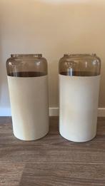 2 mooie vazen smoked glass, Huis en Inrichting, Woonaccessoires | Vazen, Overige kleuren, Ophalen of Verzenden, Minder dan 50 cm