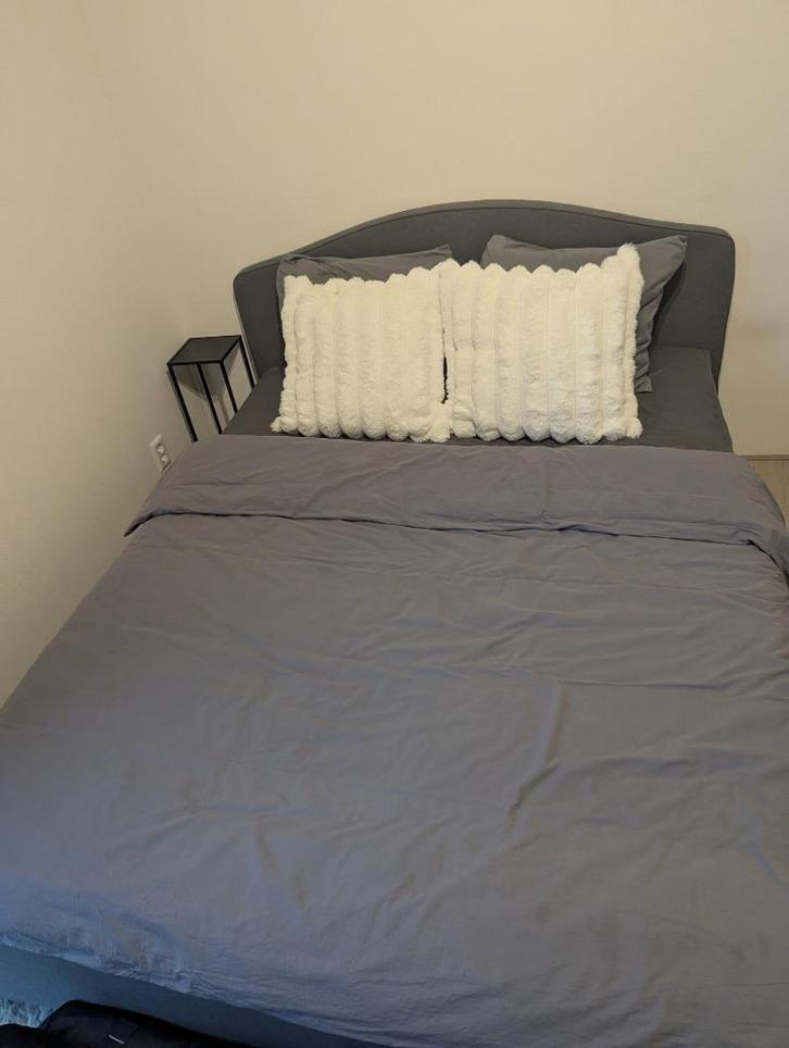 IKEA Double Bed with Mattress for Sale, Huis en Inrichting, Slaapkamer | Bedden, Zo goed als nieuw, Tweepersoons, 160 cm, 200 cm