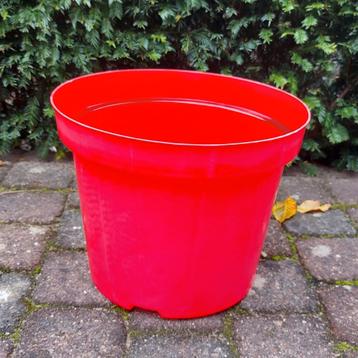 grote rode plastic plantenpot pot, rood hoogte 21cm beschikbaar voor biedingen