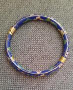 Cloisonne armband  blauw, VINTAGE(?), Ophalen of Verzenden, Gebruikt, Goud, Goud