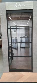 Aluminium taatsdeuren zwart 1x dubbel 1x enkel, Ophalen, Nieuw