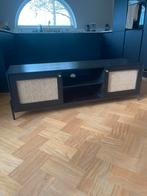 Tv-meubel westwing Vienna met vlechtwerk webbing zwart, Ophalen of Verzenden, Zo goed als nieuw, 25 tot 50 cm, Minder dan 100 cm