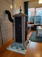 Antieke smeedijzeren kachel, Ophalen, Gebruikt, Vrijstaand, Hout