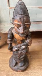 Prachtig houten beeld vrouw op ezel Afrika, Antiek en Kunst, Kunst | Beelden en Houtsnijwerken, Ophalen of Verzenden