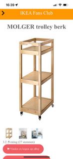 Trolley-kastje Molger van Ikea, Huis en Inrichting, Ophalen, Rechthoekig, Minder dan 50 cm, Minder dan 100 cm