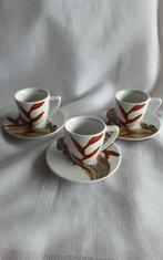NESPRESSO espresso kopjes met Heliconia bloemen, 3 stuks, Huis en Inrichting, Keuken | Servies, Ophalen of Verzenden, Zo goed als nieuw