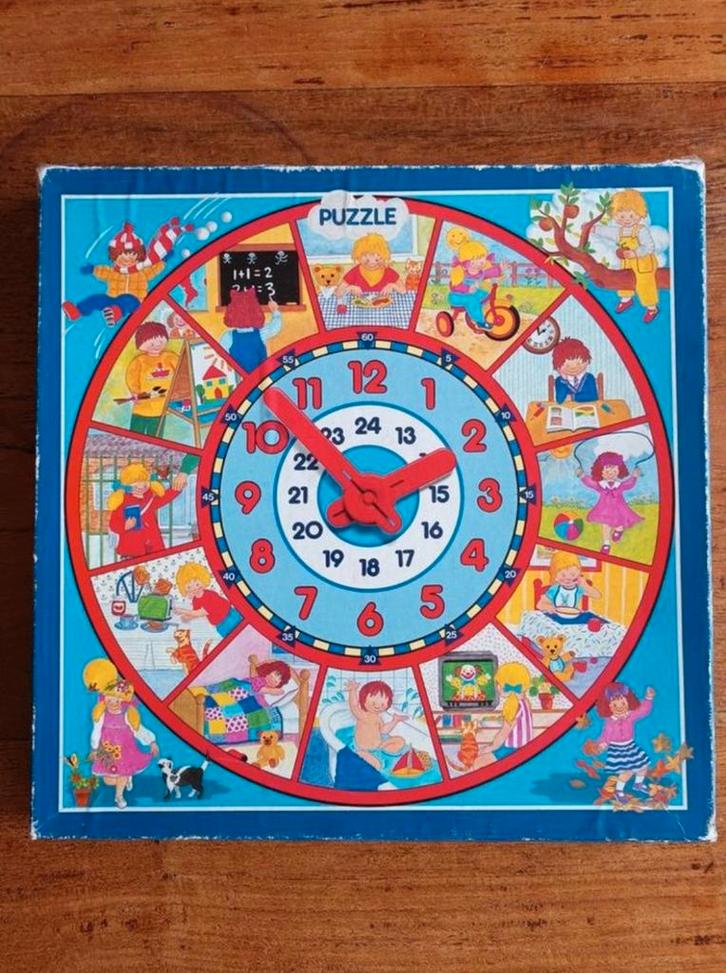 Klok Puzzel - Leerzaam & Leuk!, Kinderen en Baby's, Speelgoed | Kinderpuzzels, Zo goed als nieuw, 4 tot 6 jaar, 10 tot 50 stukjes