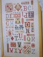 Borduur telpatroon vrolijke gekleurde randjes en letters, Hobby en Vrije tijd, Borduren en Borduurmachines, Ophalen of Verzenden