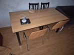Eetkamertafel, Huis en Inrichting, Tafels | Eettafels, Ophalen, Gebruikt, 100 tot 150 cm, Metaal