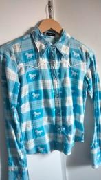 Retro Western blouse met paardjes maat S, Kleding | Heren, Overhemden, Ophalen, Gedragen, Blauw, Halswijdte 38 (S) of kleiner