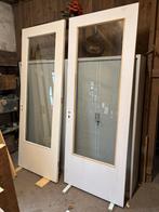 Twee binnendeuren met thermopane glas, Doe-het-zelf en Verbouw, Deuren en Horren, Ophalen of Verzenden, Glas, Binnendeur, 215 cm of meer
