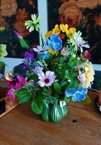 Prachtige zijden samengesteld boeket in tulpenvaas, Huis en Inrichting, Woonaccessoires | Kunstplanten en Kunstbloemen, Ophalen of Verzenden