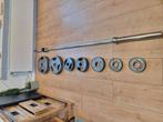 olympische stang 50mm 220cm met 80kg gewichten 50mm, Sport en Fitness, Fitnessmaterialen, Ophalen