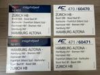 4x OBB koersbordjes set Zürich-Hamburg vv, Verzenden, Gebruikt, Trein, Overige typen