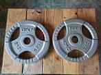 Halterschijven 2x10, Sport en Fitness, Fitnessmaterialen, Ophalen, Zo goed als nieuw, Benen, Halterschijven