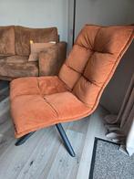 Draai Fauteuil Clay koperkleur, Huis en Inrichting, Fauteuils, Ophalen, Gebruikt, Minder dan 75 cm, Stof