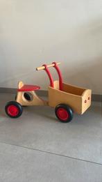 Van dijk bakfiets loopfiets, Kinderen en Baby's, Speelgoed | Houten speelgoed, Ophalen, Gebruikt, Rij- of Hobbelspeelgoed