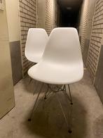 Set EAMES stijl kuipstoelen DSW - Wit met eiffel onderstel, Huis en Inrichting, Stoelen, Ophalen of Verzenden, Zo goed als nieuw