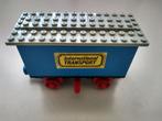 Lego trein 4,5 volt blauwe batterijwagon igst., Ophalen of Verzenden, Gebruikt, Complete set, Lego