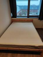 IKea Nieden bed frame, with matress, lattenbodem, 140x200 cm, Huis en Inrichting, Slaapkamer | Bedden, Ophalen, Gebruikt, Beige