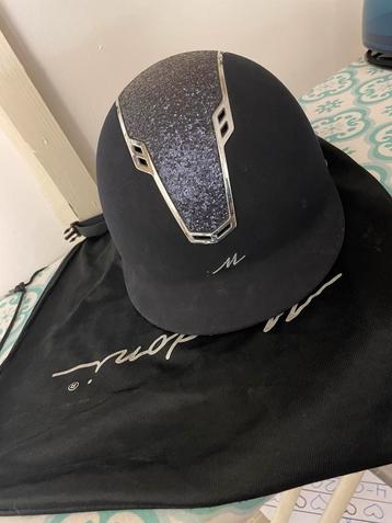 Paardrij cap blauw met glitter.  beschikbaar voor biedingen