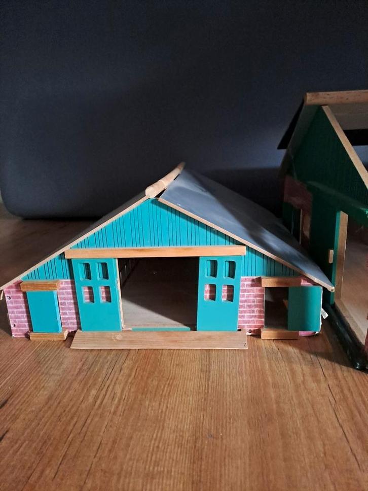 Kleine en grote houten boerderij, Kinderen en Baby's, Speelgoed | Houten speelgoed, Gebruikt, Ophalen of Verzenden